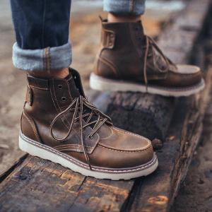 Maden รองเท้าบูททหารกลางแจ้งสำหรับผู้ชายใหม่2025รองเท้าบูตทหารทะเลทรายคลาสสิกรองเท้าบู้ตหนังอเมริกันรองเท้าบูทแฟชั่นรองเท้าบูทเด็กสีสันสดใส