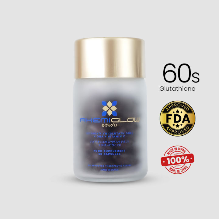 fda approved glutathione capsules in the philippines AkemiGlow (Hithion YH Glutathione + DHA + Vitamin C) 60 Capsules Dha  Vitamin C Supplement Akemiglow Skin Health Supplement - Lazada