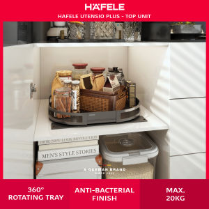 Hafele Top Kitchen Cabinet Rotating Tray | Anti Bacterial Finish | 5 Year Warranty