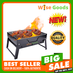 Mini Portable Traveling Stainless Camping BBQ Charcoal Griller for Family Picnic Wise Goods Outdoor Mini Foldable BBQ griller