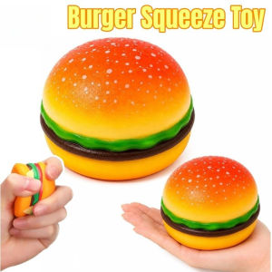 Ultra-Soft Hamburger Stress Relief Toy Hand Relax Stress Anxiety Relief Fidget Toy Decompression Toy