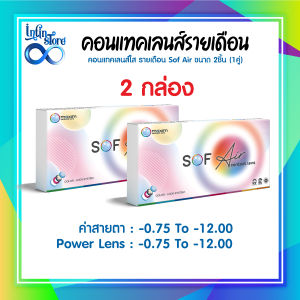 Maxim Contact Lens Sofeye คอนแทคเลนส์แบบใส รายเดือน แพ็ค 2 ชิ้น รุ่น Sof eye ค่าสายตา -0.75 ถึง -12.00 ( 2กล่อง)