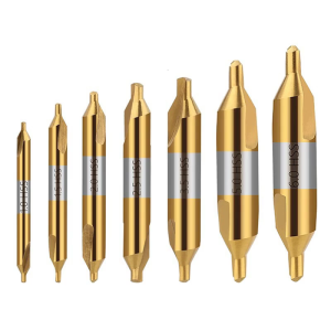 7Pcs Center Drill Bits Set Angle Center Drill Bits High Speed Steel Center Drill Bits Kit for Lathe Metalworking