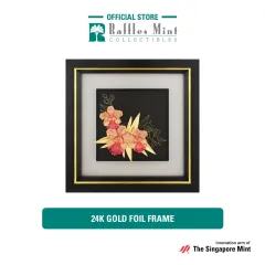 Vanda Miss Joaquim Orchid 24K Gold Foil Frame Medium Decorative
