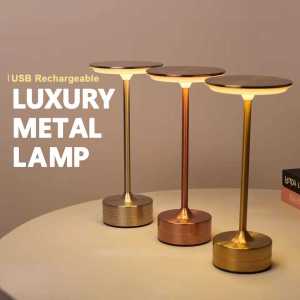 LED Table Lamp Touch Sensor Night Light USB Rechargeable Portable Bedroom Night Light Wireless Study Lamp Restaurant
