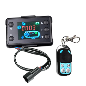 12V 24V Programmable Timer Diesels Parking Heater Controller With High Resolution Display And 4 Button Remote 2kw 5kw 8kw