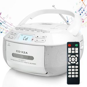 ⭐️ 【Local Warehouse +Cod】 ⭐CD Player Boombox Cassette Player Combo with BluetoothAM/FM RadioStereo Sound with Remote ControlAUX/USB DriveTape Recording