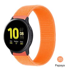 สายไนลอนสมาร์ทวอท์ช20มม. 22มม. สำหรับ Samsung Galaxy Watch 5/4 40มม. 44มม. 2 42มม. 46มม. สายรัดเกียร์ S3ด้านหน้าสายโปร GT3 2e HUAWEI GT 2