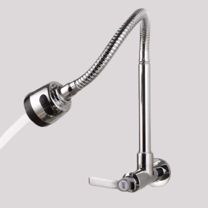 Wall Kitchen Sink Faucet Flexible 360 Degree Rotatable Two water Outlet Modes