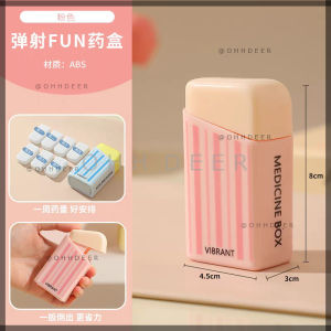 OHHDEER  Kotak Pil 7 Hari Pop-Up Mini Boxes / 7-Day Pop-Up Supplement & Pill Organizer Storage Box