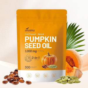 Pumpkin Seed Oil with Saw Palmetto Capsules  Cold Pressed Pure Virgin Oil Essential Fatty Acids