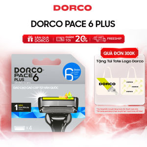 DORCO PACE 6 - Dao Cạo Hàn Quốc 6 Lưỡi - Hộp Gồm 4 Đầu Cạo