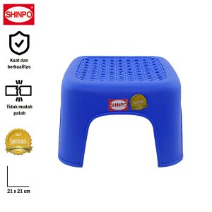 SHINPO Bangku Plastik Kecil 21 x 21 CM Bangku Segi Blando Squat Bench Bangku Jongkok SPO-SIP-168 Varian Warna