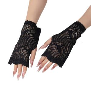 Fashionable Hollowed Lace Sleeves Detachable Cuffs Gloves Hand Cover Breathable Arm Decorative Accessory For Women Wear