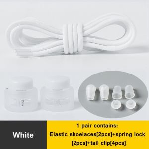 1 Đôi Dây Giày Lười Co Giãn Cho Giày Thể Thao Dây Giày Khóa Cài Không Có Dây Buộc Thích Hợp Cho Trẻ Em Và Người Lớn Dây Giày Tròn Tạo Tác