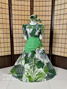 Filipiniana Costume for KIDS Modern Filipiniana Costume with bandana Red Signature