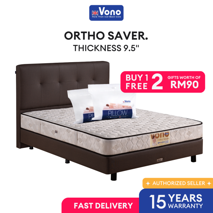 Free Gift Vono Ortho Saver Mattress 9.5 Inches Thick Tilam 床垫 10