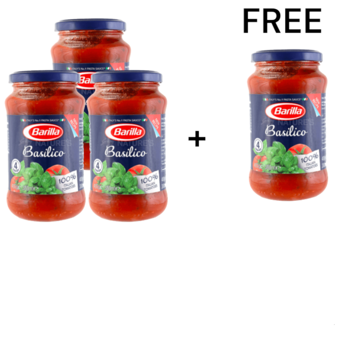 Buy 3 Get 1 FREE Barilla Basilico Pasta Sauce with Italian Tomato and Basil 400g [Best Before Date:13/Feb/26]
