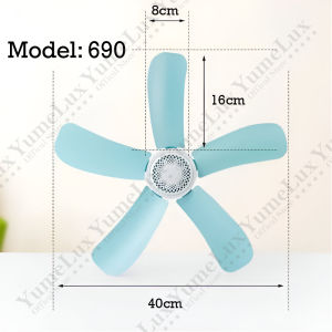 YumeLux Ceiling Portable Fan 5 Blade Hanging USB Charging
