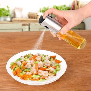 110ml Stainless Steel Olive Oil Sprayer – Portable Oil & Vinegar Mister for Air Fryer BBQ & Cooking