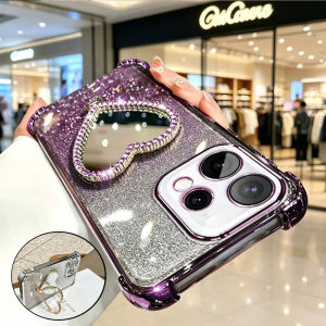 Giá đỡ gương trái tim long lanh Vỏ điện thoại cho Google Pixel 10A 10 9 Pixel9 Pro XL 7 8 Pro A 9A 7A 8A Vỏ mềm chống sốc