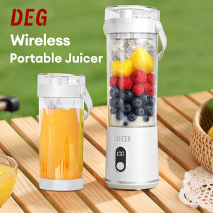 DEG Portable Juicer Blender Fruit Presser Shake Portable Electric Juicer and Stainless Steel Blades