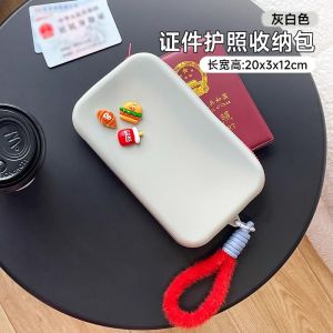 ผู้ถือหนังสือเดินทางฝาครอบป้องกันกระเป๋าสตางค์ผู้ถือบัตรAll-in-one TravelแบบพกพาBoarding Passซิปต่างประเทศถุงเก็บเอก2122