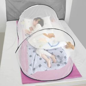 JPTD Anti Mosquito Travel Folding Mosquito Net Full Cover Insect Protection Camping Mosquito Tent Durable Adjustable Single Bed Sleeping Mosquito Net Indoor and Outdoor
