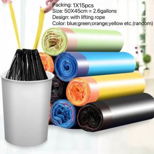 75pcs heavy duty garbage bag for pet large trash bag with drawstring garbage bag rubbish plastic bag biodegradable trash bag go green mnl lalagyan ng basurahan kitchen garbage can plastic thickened automatic closing kitchen garbage bag trash bags garbage