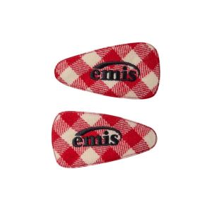 ARTMU 1 Pair Thêu Kẹp tóc emis Chữ cái Thương hiệu thời trang Kẹp tóc kẻ sọc Sáng Tạo Thường ngày Kẹp tóc Hàn Quốc Bé gái