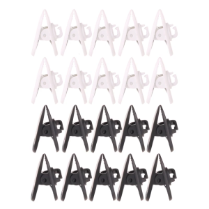 10 Pack Headphone Nip Clamps Holders Mount Wire Lapel Clips Rotatable Plastic Earphone Wire Clips Headphone Cable Mount