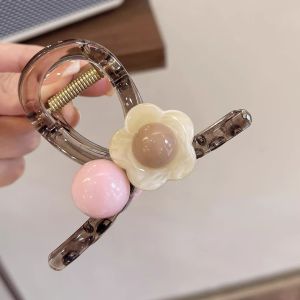 [ILOVEDIY] Acrylic Amber Cute Flower Clip Temperament Shark Hair Clip Headwear