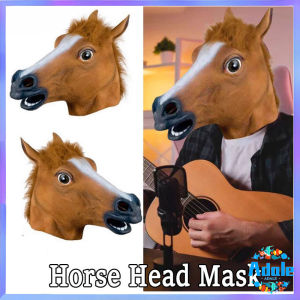 Horse Head Mask Halloween Role Playing Animal Mask Performance Headwear Latex Material