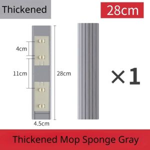 3Pcs Magic mop Replacement sponge PVA Water absorbent Thicken sponge Foam Rubber Mop Head Replacement