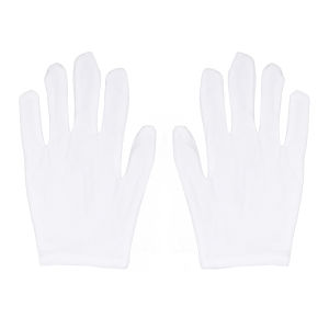 5Pcs White Soft Cotton Work Gloves High Elasticity Protective Glove Jewelry Coin Inspection Gloves