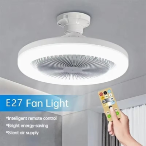 New 2 in 1 Ceiling Fan With Lighting Lamp Converter Base With Remote Control Ceiling Fan Lamp For Bedroom Living Home Silent 3 Speed
