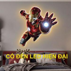 Tranh Treo Tường Iron Man Có Đèn Led Hiện Đại Decor Trang Trí Treo Tường Treo Phòng Ngủ Phòng Gaming