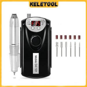 Electric Nail File Portable 30000RPM Cordless Nail Art Drill Machine UV Gel Remover Polishing Tool for Nail Surface Cleaning and Shaping