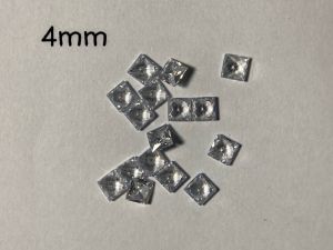 [ 10 viên ] Đá vuôngđá cubic zirconia Star Cut màu trắng cao cấp đá trang sứcđá nail