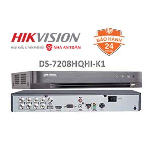 Đầu ghi camera 8 kênh HDTVI  up to  4MP chuẩn nén H.265 Hikvision DS-7208HQHI-K1 - chính hãng Nhà An Toàn