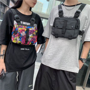 Tactical Chest Bag Hip Hop Vest Streetwear Bag Waist Pack Chest Rig Bag Holster Holder for Men Women Riding Running Hiking Motorcycle