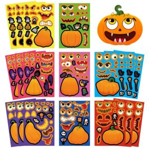 24Pieces Halloween Decorative Stickers For Electronic Devices Customizable Puzzle Pattern PVC Safe NonToxic Material
