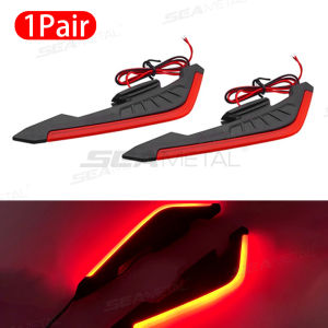 Motorcycle Winglets Motorcycle Front Side Spoiler Aerodynamic Wing set Universal Fixed Wind Wing Decoration with LED Dynamic Light 2Pcs