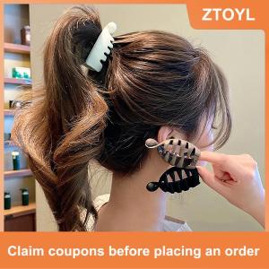 【ZTOYL】 Frosted cao ponytail Clips rắn màu chuối Clip phụ nữ tóc phong cách phụ kiện thời trang ponytail barrettes tóc vuốt kẹp tóc
