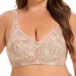 Full Cotton Bra Plus Size Bra 40-52 Cup C D E Push Up Wireless Seamless Bra Woman Sport Bras Big Size Lingerie 內衣無鋼圈