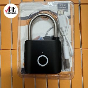 PREMIUM! Gembok Fingerprint Sidik Jari Pintar Smart Fingerprint Padlock SP-600 Kuat Kokoh Tahan Banting Daily Use Kunci Pintu Gudang Rumah Kosan Apartemen Pagar Lemari Sepeda Mobil Box Gembok Koper Tas Hadiah Souvenir Perusahaan