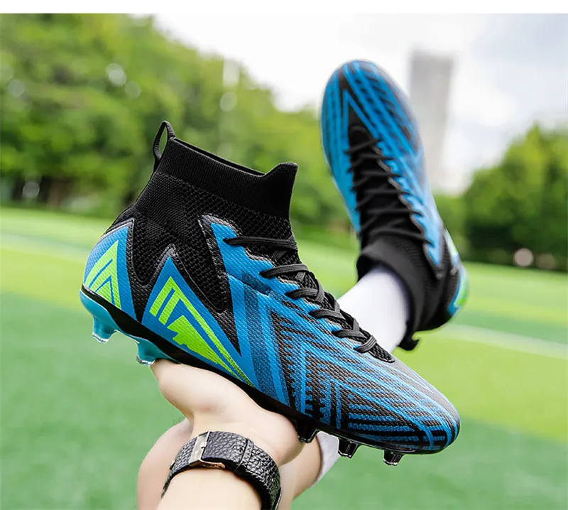 35-48 Football Shoes for Men High Top TF Cleat Shoes Athletic