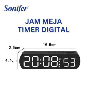 Sonifer Jam Timer Digital Jam Meja Alarm Timer Dapur Timer Mundur Countdown Timer Maju Stopwatch SMS-6639