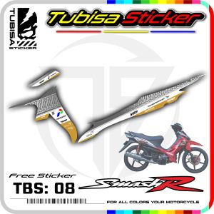 Sticker Striping Smash New SR - Stiker Striping Variasi Smash New SR Desain Mandalika. TBS.SF.08
