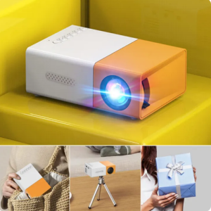 YG300 1080P LED MINI Proyektor Portable Led mini Proyektor hp mini Home Theater YG300 memberikan garis HDMI Holder HD LED Projector